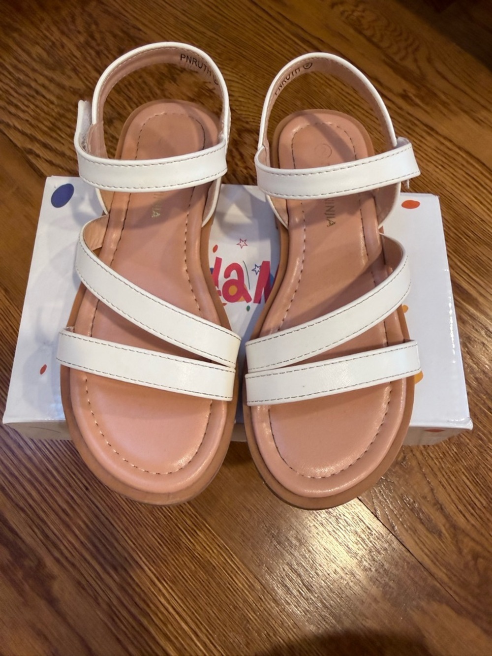PANDANINJIA Girls Sandals Monica Summer Open Toe Flats Shoes Dress Sandals 2 - Picture 5 of 10